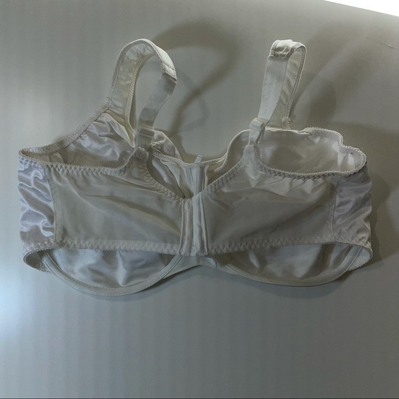 42DDD Bali Satin Minimizer Bra White Floral/Design - Picture 2 of 4